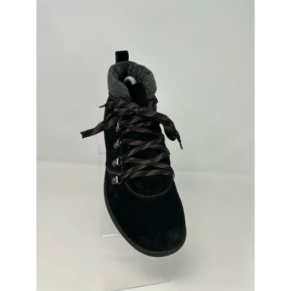 Earth Origins Womens Combat Hiker Ankle Boots Black Lace Up Lug Sole Size 11